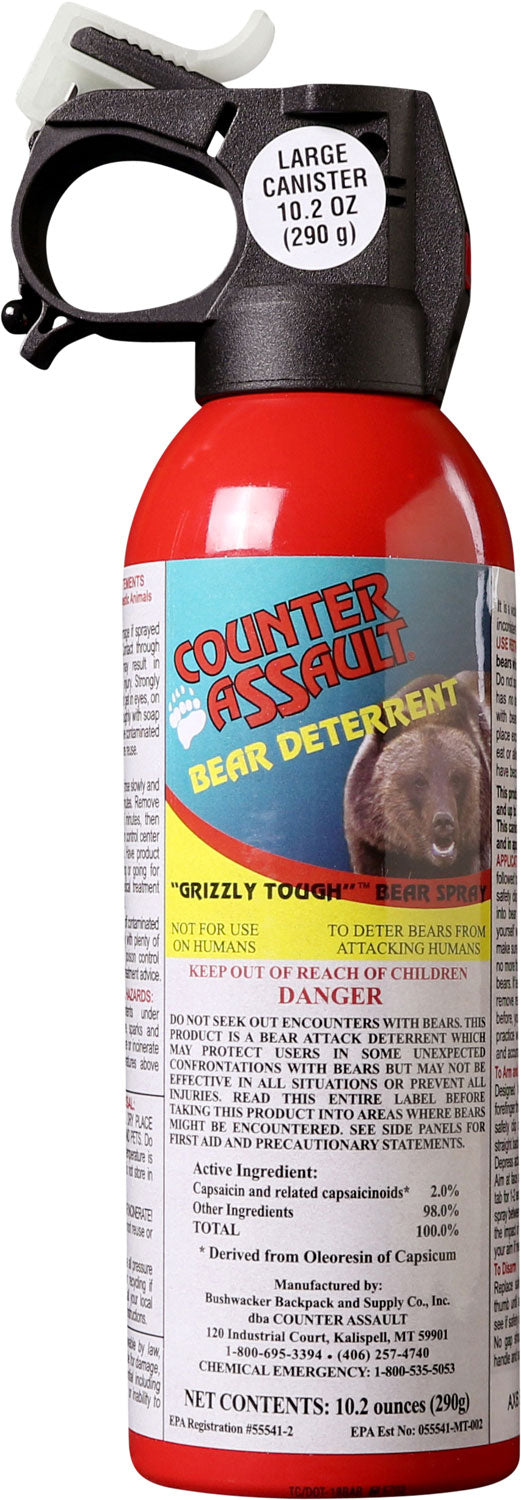 Counter Assault 15067034 Capsaicin Bear Spray 10.20 oz 40 ft Glow-in-the-Dark Safety Wedge
