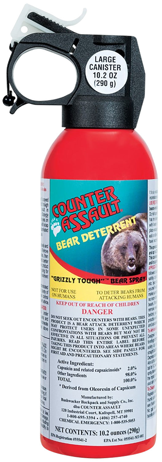 Counter Assault 15067027 Capsaicin Bear Spray Twin Pack 8.1 oz and 10.2 oz with 2 Nylon Holsters