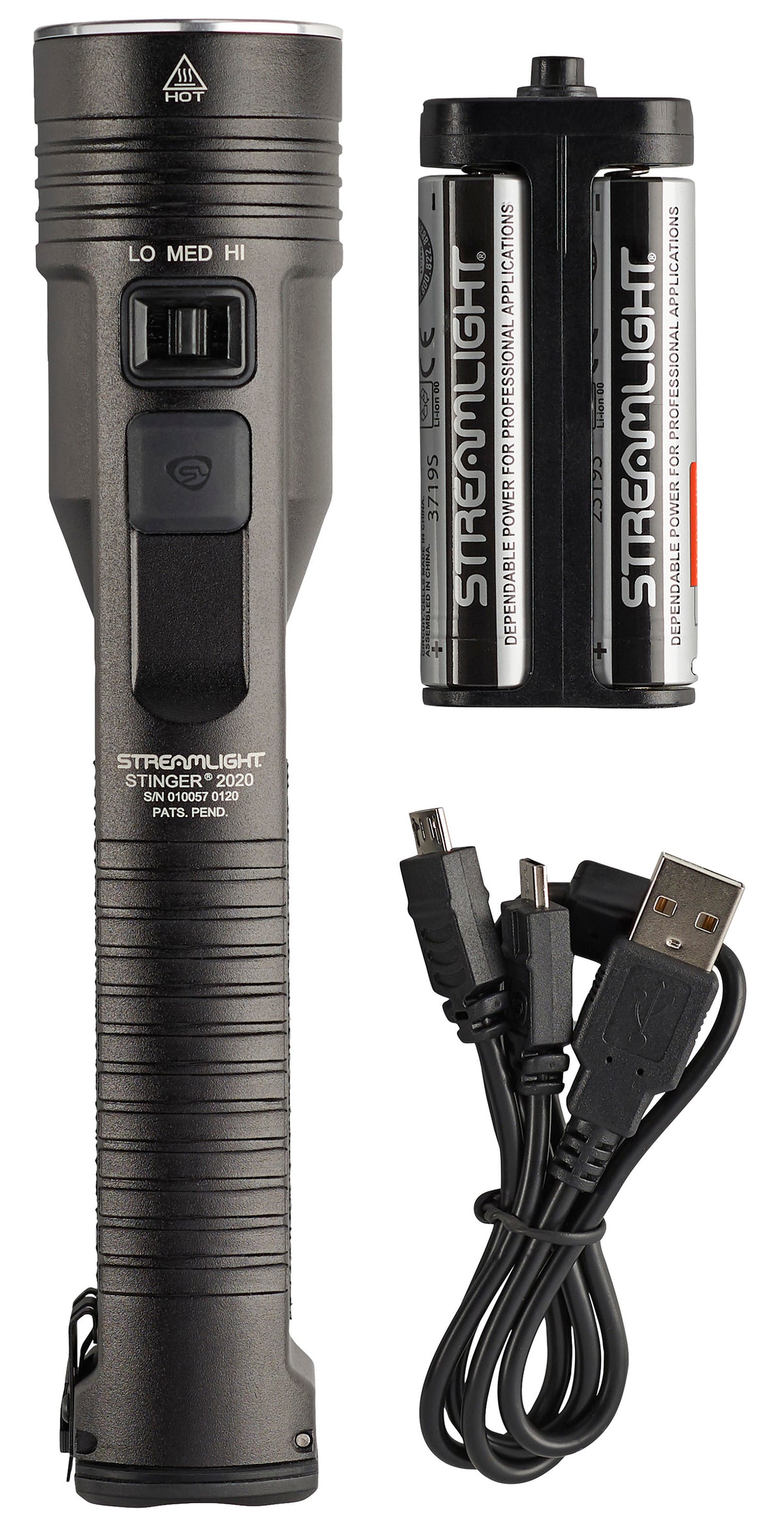 Streamlight Stinger 2020 Model 78100 Anodized Black 2000 Lumen USB Rechargeable Flashlight No Charger