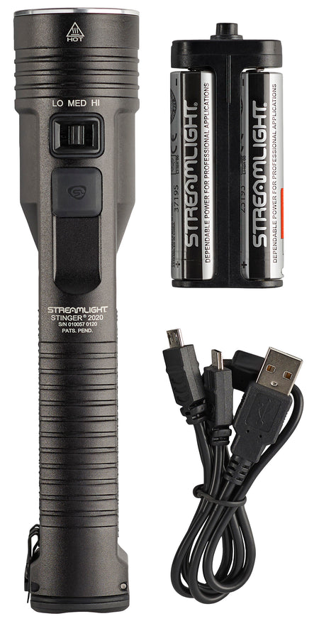 Streamlight Stinger 2020 Model 78100 Anodized Black 2000 Lumen USB Rechargeable Flashlight No Charger