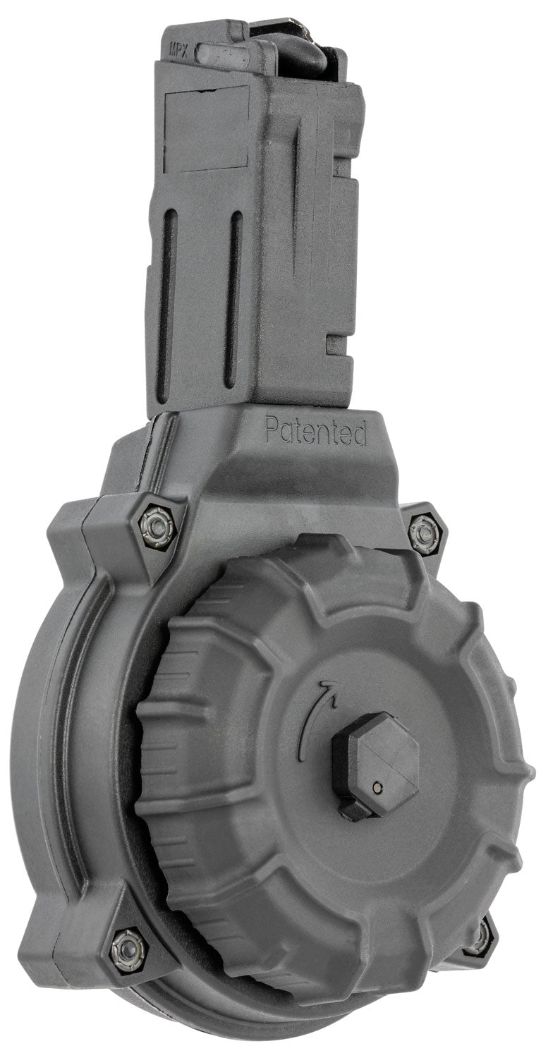ProMag DRMA21 9mm Luger 50rd Drum Mag for Sig MPX Black DuPont Zytel