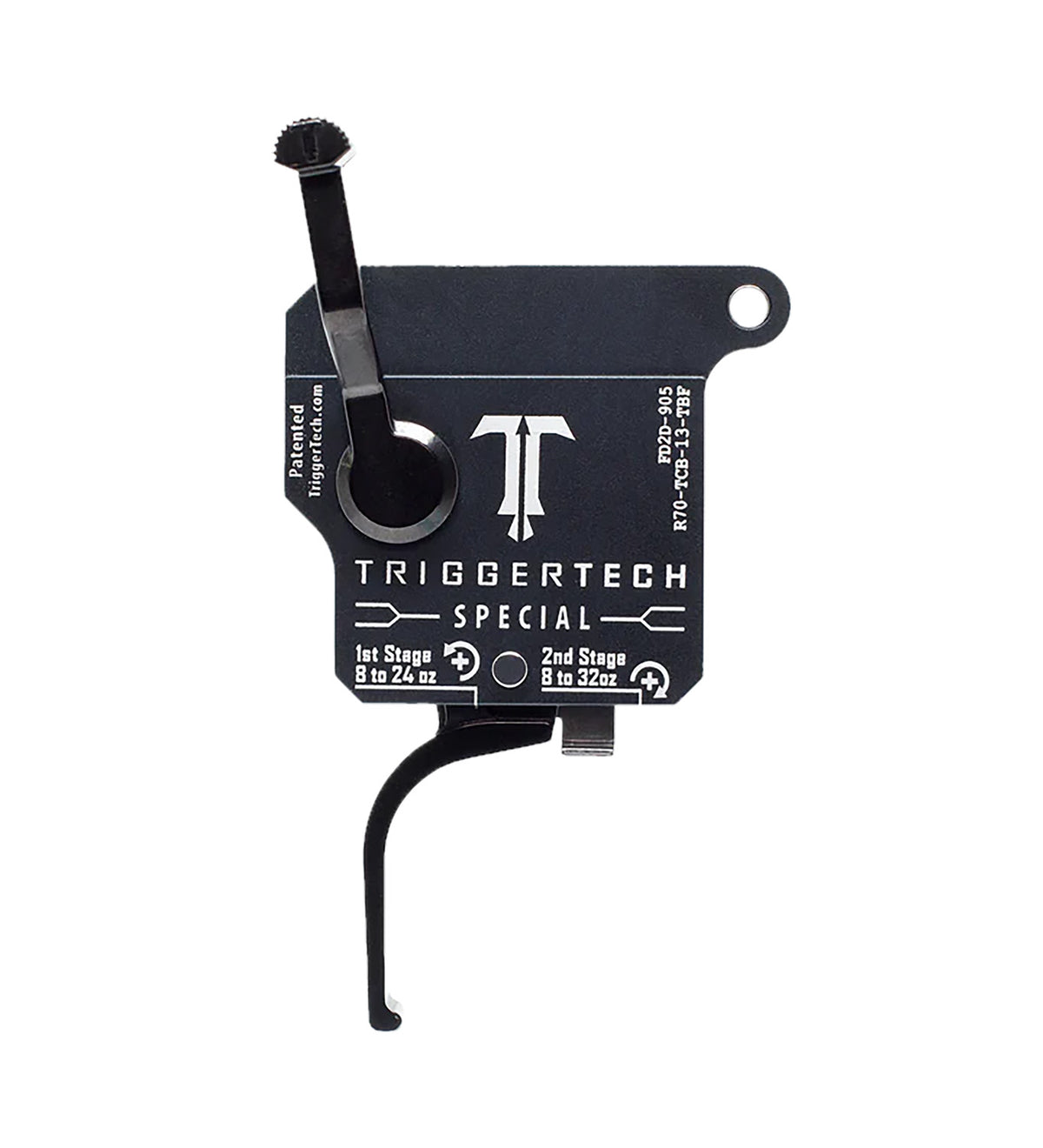 TriggerTech Rem 700 Right-Hand Special Flat Two-Stage Trigger Black Finish, 1.0-3.5 lbs Pull