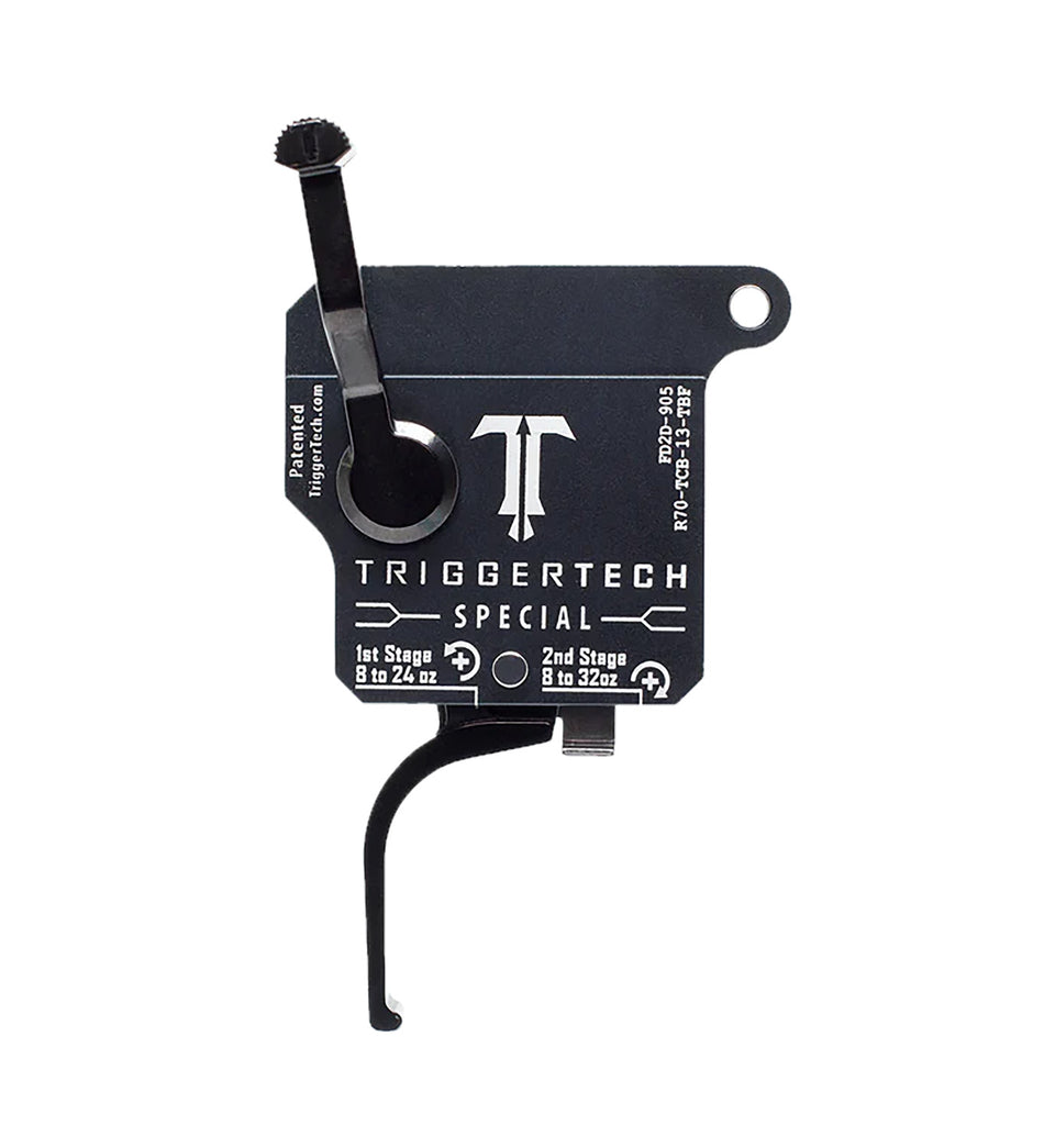 TriggerTech Rem 700 Right-Hand Special Flat Two-Stage Trigger Black Finish, 1.0-3.5 lbs Pull