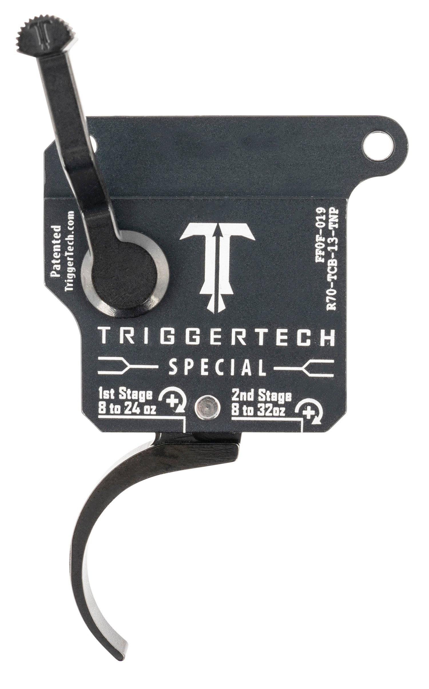 TriggerTech Rem 700 Right-Hand Special Pro Curved Two-Stage Trigger Matte Gray/Black, 1.0-3.5 lbs
