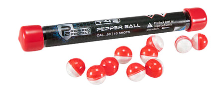 Umarex USA T4E Pepperball .50 Cal Training Rounds 10 Per Tube Red/White