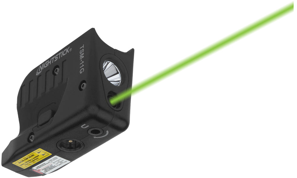 Nightstick TSM11G Glock 42/43/43X/48 Weapon-Mounted Light Green Laser Black 150 Lumens