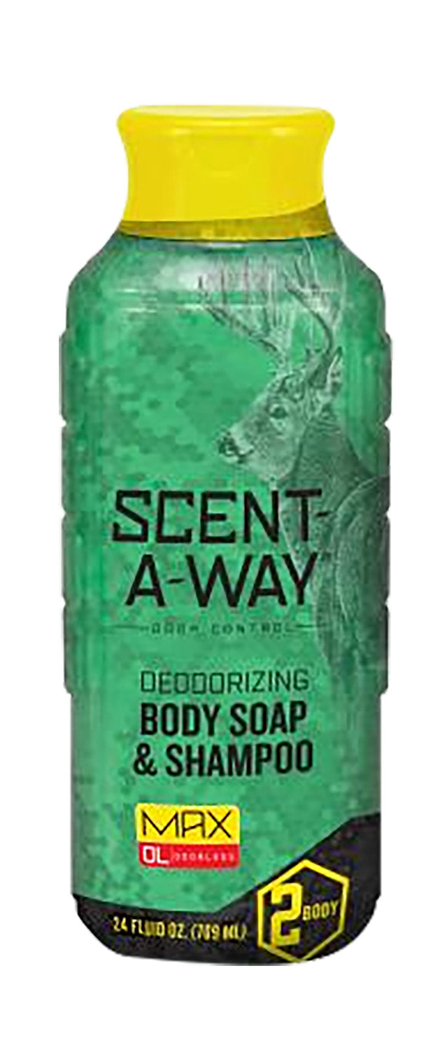 Scent-A-Way Max Green Soap Odorless Hunting Body Wash Shampoo 24 oz