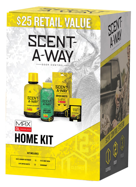 Scent-A-Way Max Odorless Hunting Home Kit with Detergent Dryer Sheets and Body Wash