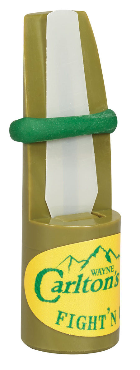 Wayne Carlton's Fight'N Cow Elk Call, Small Reed Design, Green Plastic