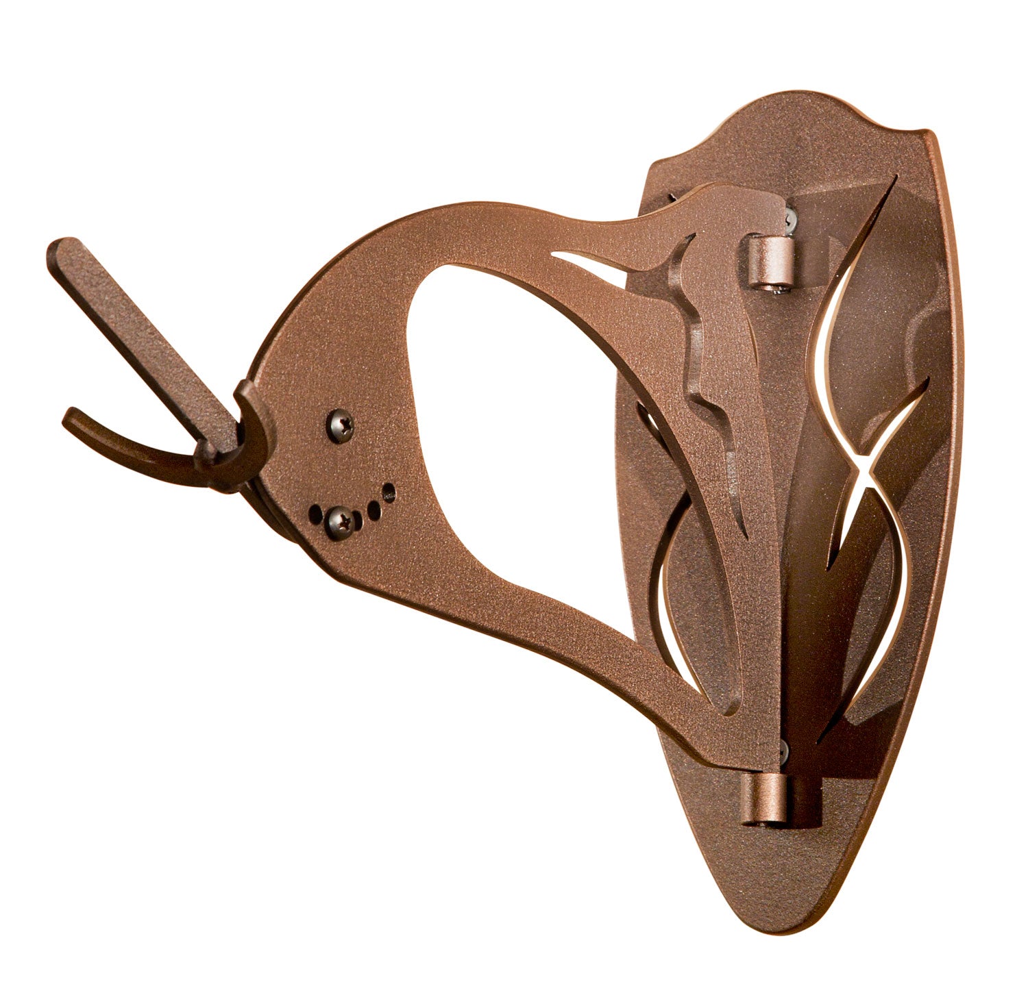 Skullhooker Big Hooker Wall Trophy Hanger for Large and XL European Game Brown Steel