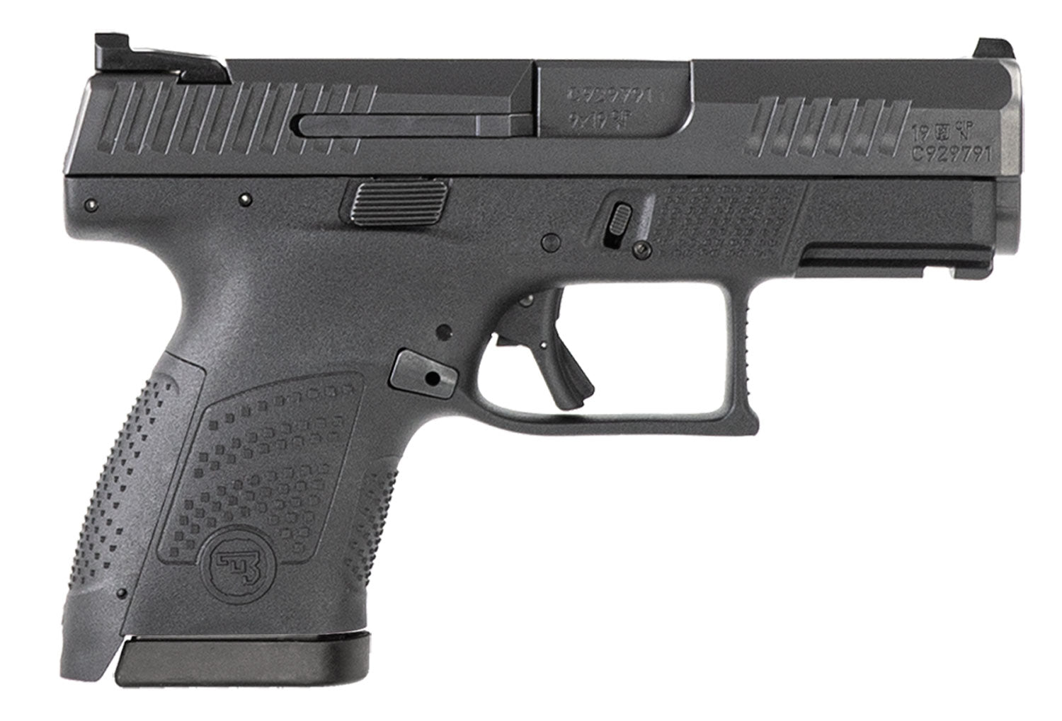 CZ-USA 91560 P-10 S 9mm Luger 12+1 3.50" Black Steel Barrel, Black Nitride Serrated Steel Slide, Black Polymer Frame w/Picatinny Rail, Black Interchangeable Backstrap Grip, Ambidextrous