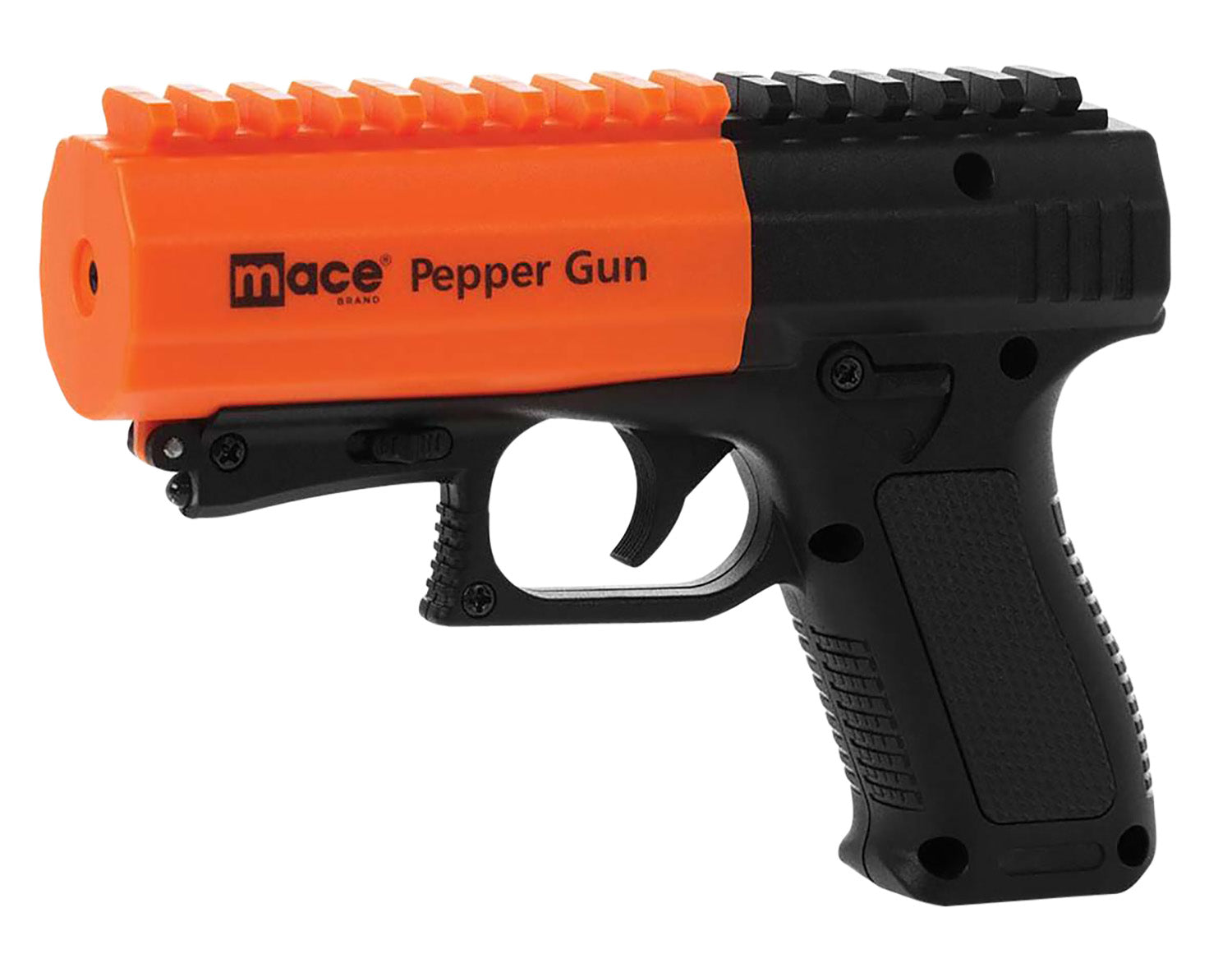 Mace Pepper Gun 2.0 OC/UV Dye 7 Bursts 20 Foot Range LED Light Black Orange