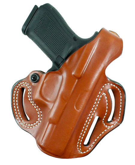 DeSantis 001TA21Z0 Thumb Break Scabbard Right Hand OWB Tan Leather Holster for 1911 5" Barrel
