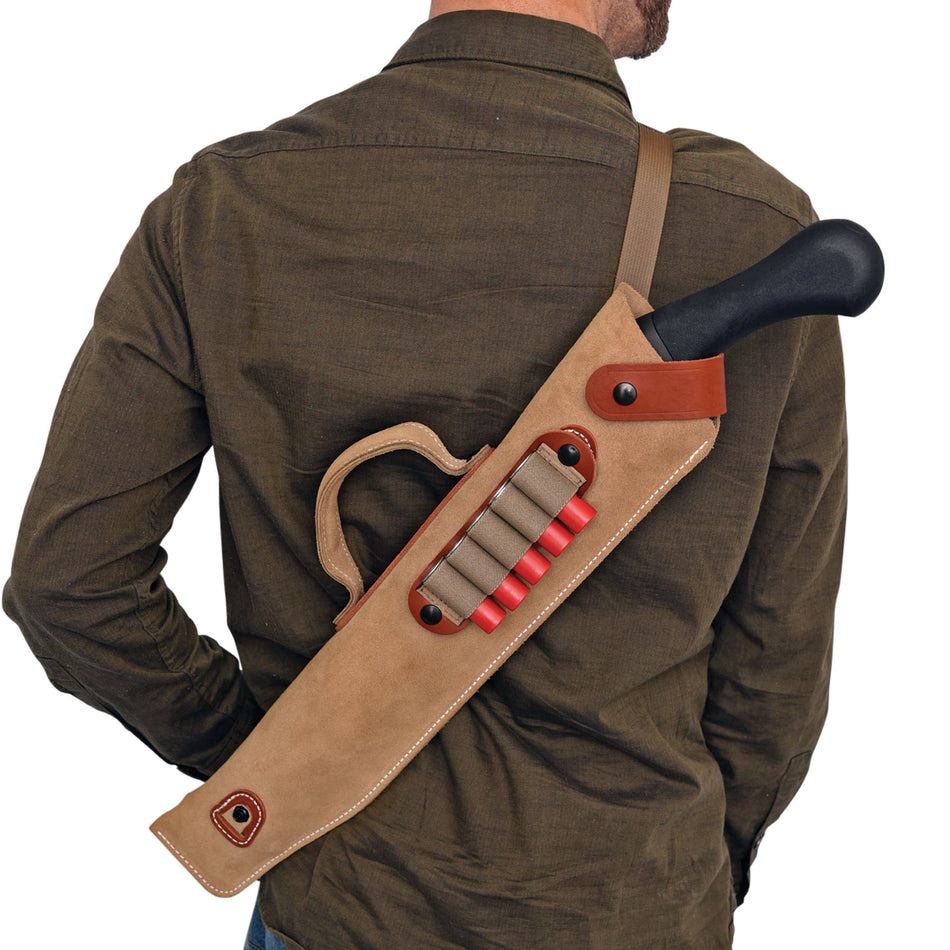DeSantis A88NJG2Z0 Kurz 14" Natural Leather Shotgun Case with Ammo Carrier
