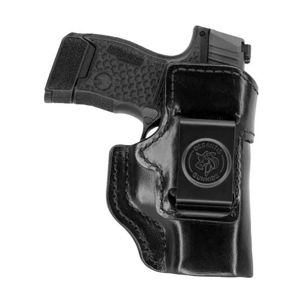 DeSantis Inside Heat RH Black Saddle Leather IWB Holster - S&W Bodyguard 2.0