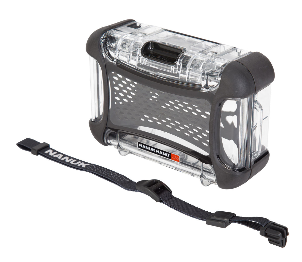 Nanuk 330 Nano Clear Hard Case with PowerClaw Latching System and Strap