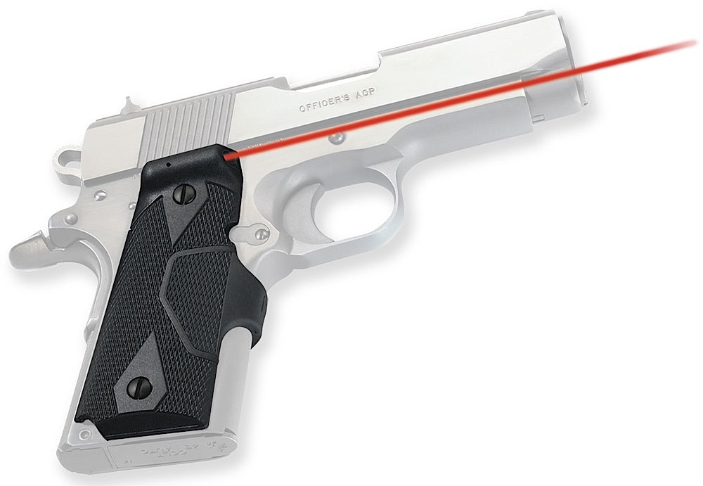 Crimson Trace 011210 1911 Compact Lasergrips - Red Laser, Black Polymer Panels