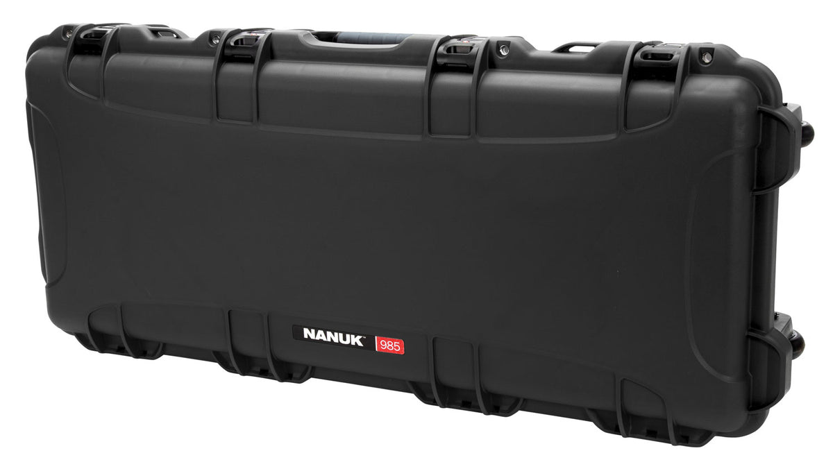 Nanuk 985 Waterproof Takedown Hard Case Black Polymer with Foam Insert and Wheels