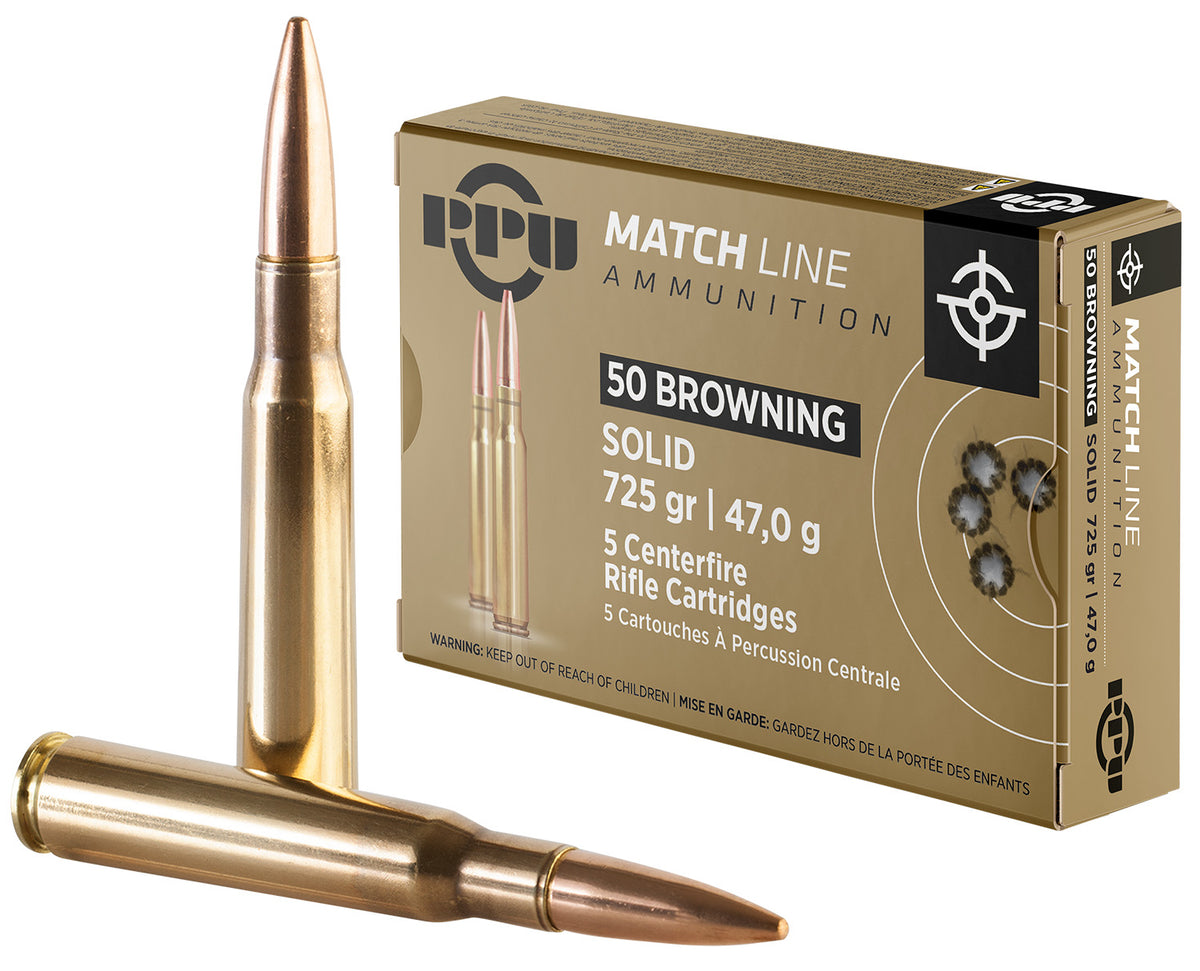 Prvi Partizan Match .50 BMG 725 grain Full Metal Jacket Solid ammunition