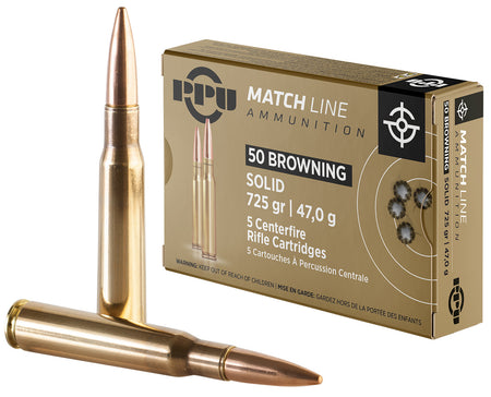 Prvi Partizan Match .50 BMG 725 grain Full Metal Jacket Solid ammunition