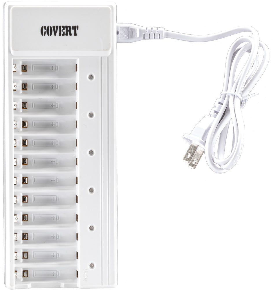 Covert Scouting Cameras 2038 AA 12-Bay Rapid Battery Charger with Green Charge Indicator