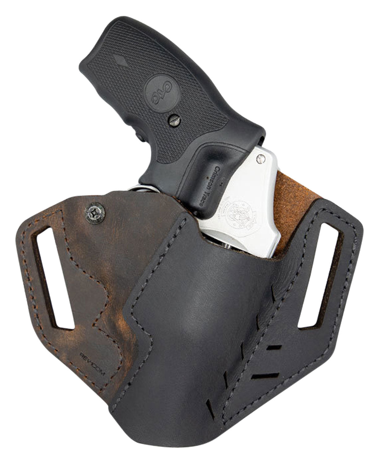 Versacarry Outside Waistband Revolver Holster REV201 Brown Leather Fits S&W J Frame/LCR RH