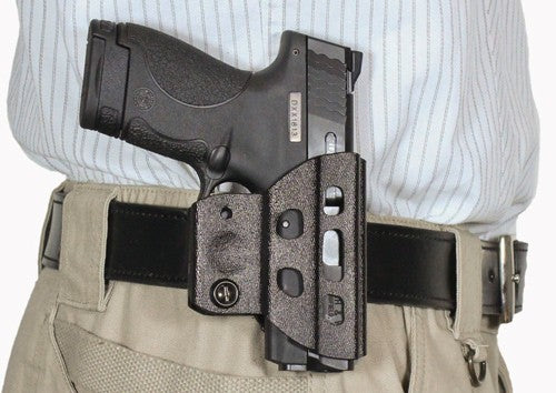 DeSantis Champ OWB Black Kydex Ambidextrous Holster S&W M&P Shield 9/40