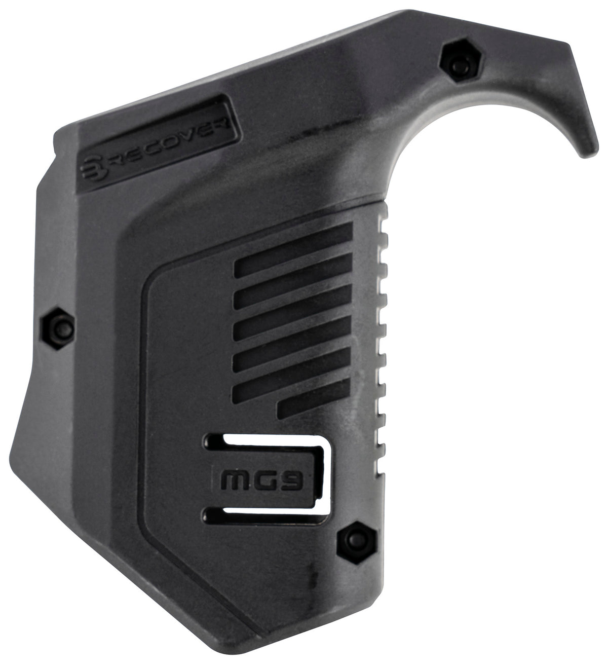Recover Tactical MG9 Picatinny Rail Angled Mag Pouch Black Polymer w/ Retention for Glock Magazines