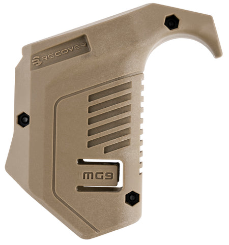 Recover Tactical MG9-02 Picatinny Rail Angled Mag Pouch Tan Polymer w/ Retention for Glock Magazines