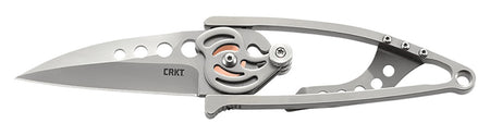 CRKT Snap Lock 5102N 2.55" Plain Drop Point 420J2 Stainless Blade, SS Handle with Integrated Money Clip and Pocket Clip