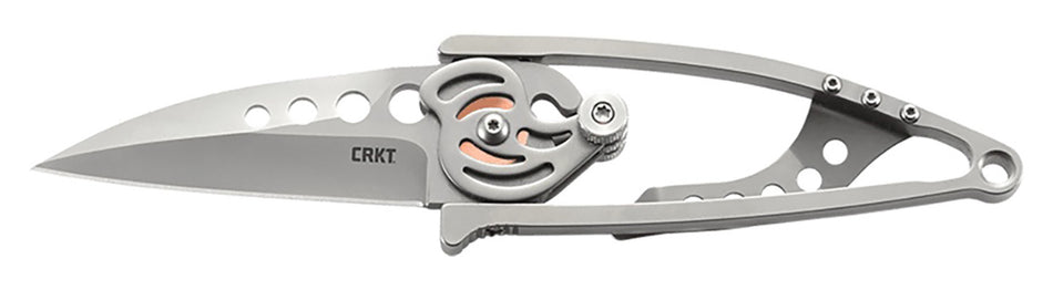 CRKT Snap Lock 5102N 2.55" Plain Drop Point 420J2 Stainless Blade, SS Handle with Integrated Money Clip and Pocket Clip