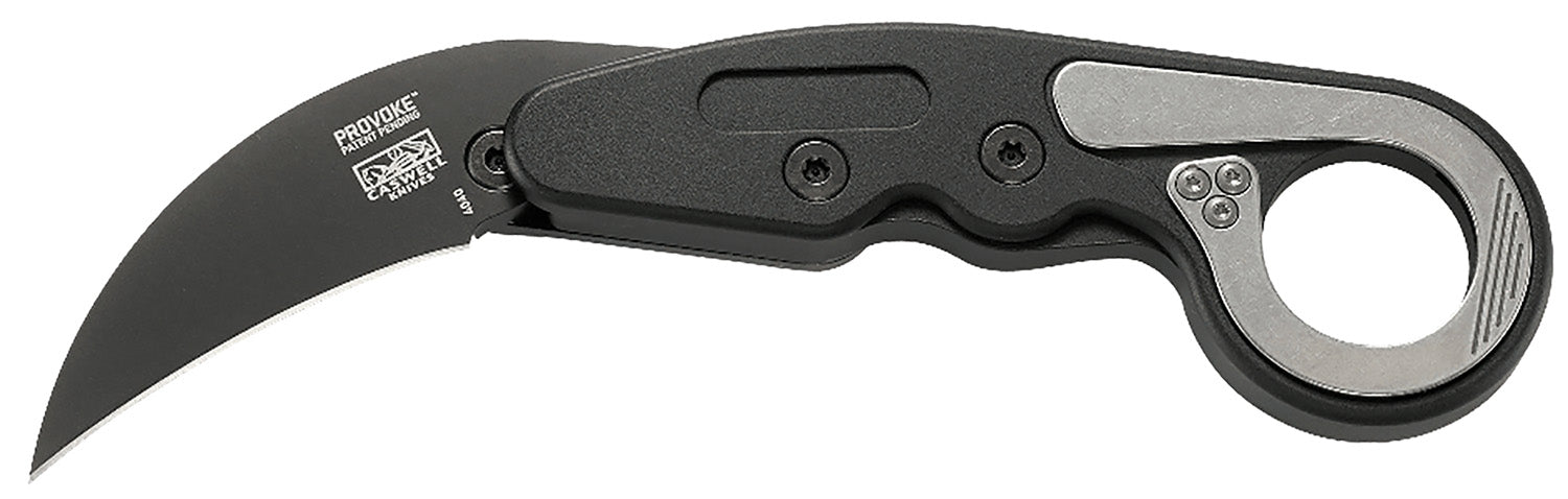 CRKT 4040 Provoke Kinematic Karambit Folder 2.41" Black TiN D2 Blade Black Aluminum Handle