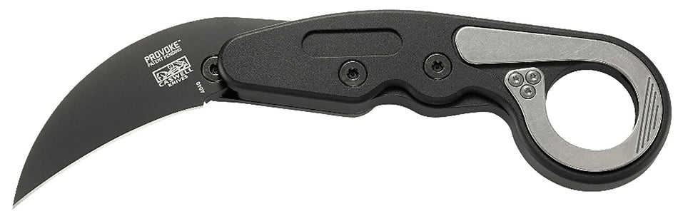 CRKT 4040 Provoke Kinematic Karambit Folder 2.41" Black TiN D2 Blade Black Aluminum Handle