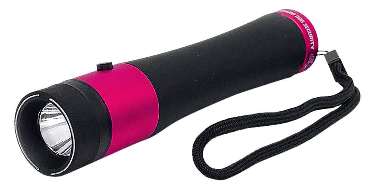 Guard Dog Security Ivy Black/Pink Concealed Inner Stun Flashlight Rechargeable