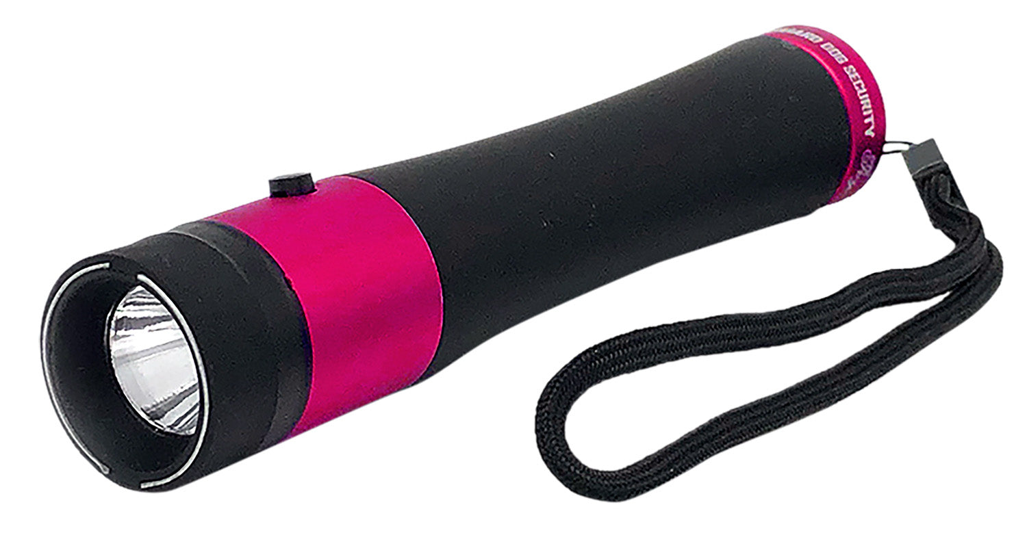 Guard Dog Security Ivy Black/Pink Concealed Inner Stun Flashlight Rechargeable