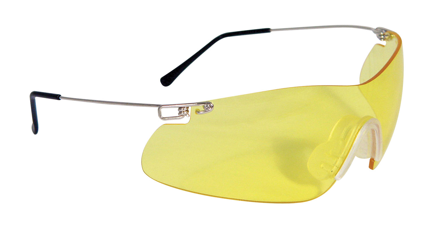 Radians CP5740CS Clay Pro Frameless Shooting Eyewear Amber Lens Silver Frame Adult
