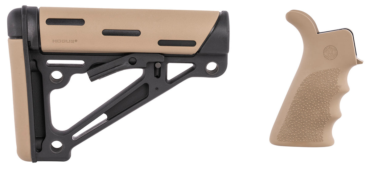 Hogue OverMolded AR-15/M16 Collapsible Stock and Grip Set Flat Dark Earth Commercial Tube Not Included