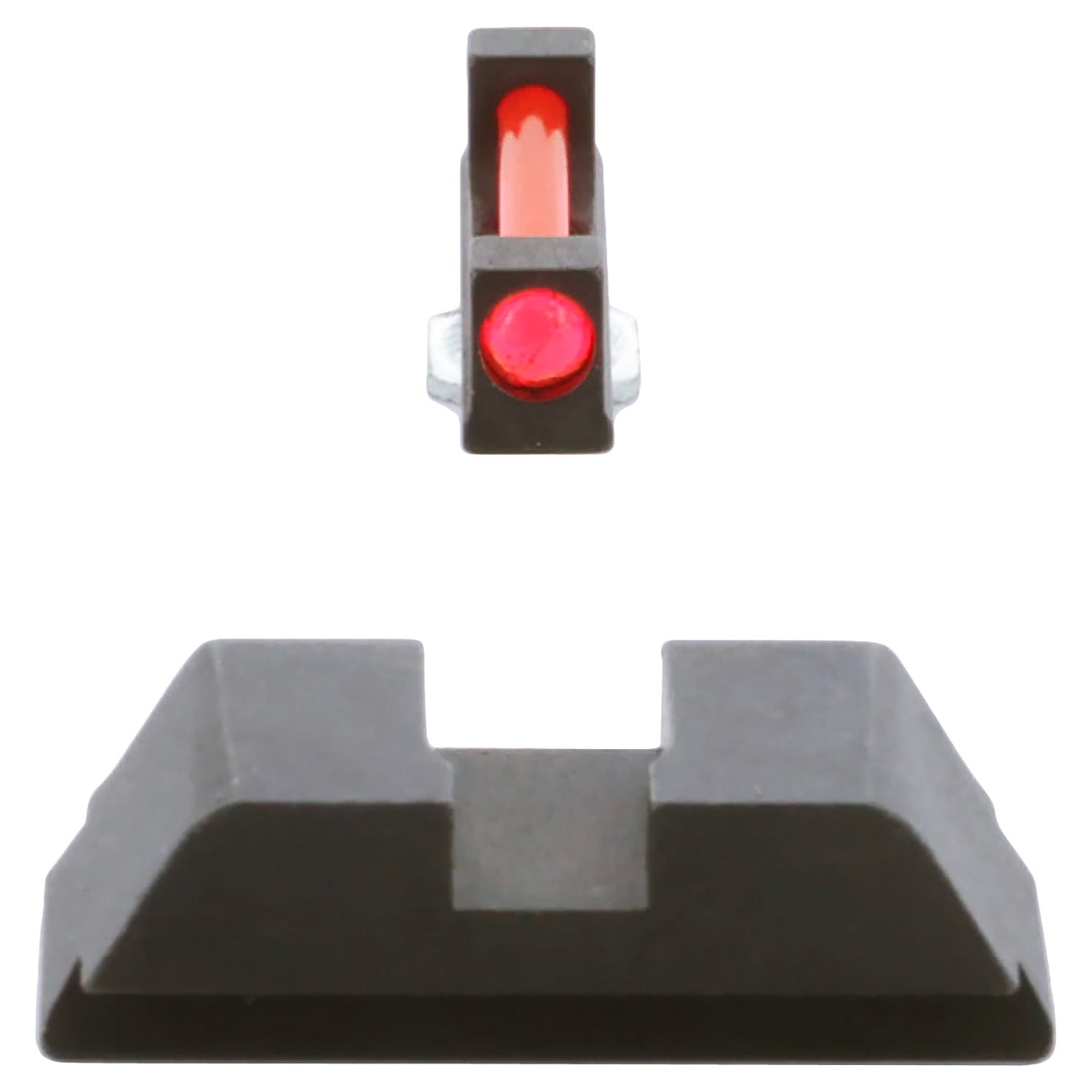 AmeriGlo GFT113 Range Series Sight Set for Glock Pistols Red Fiber Optic Front Black Rear Sight
