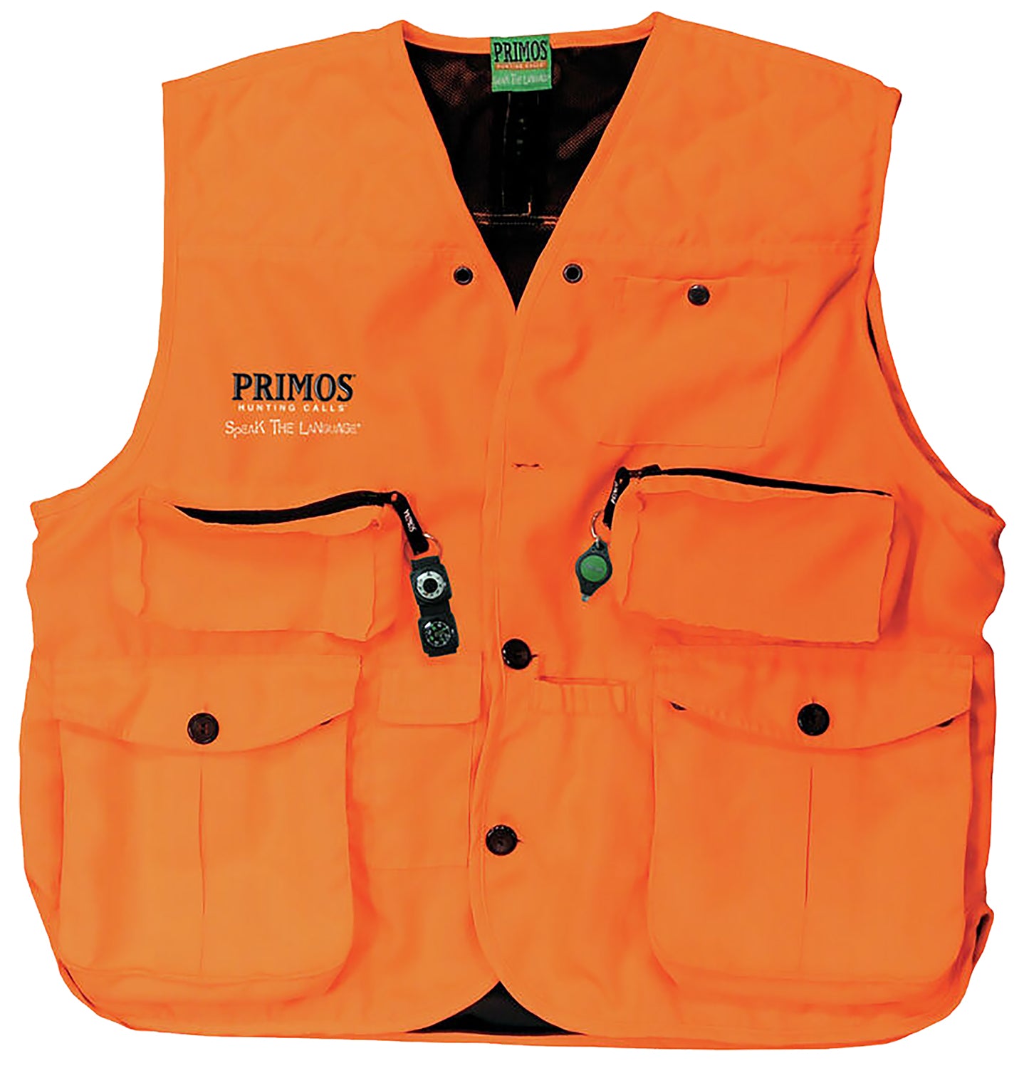 Primos GunHunter's 3XL Blaze Orange Hunting Vest Compass LED Light Included