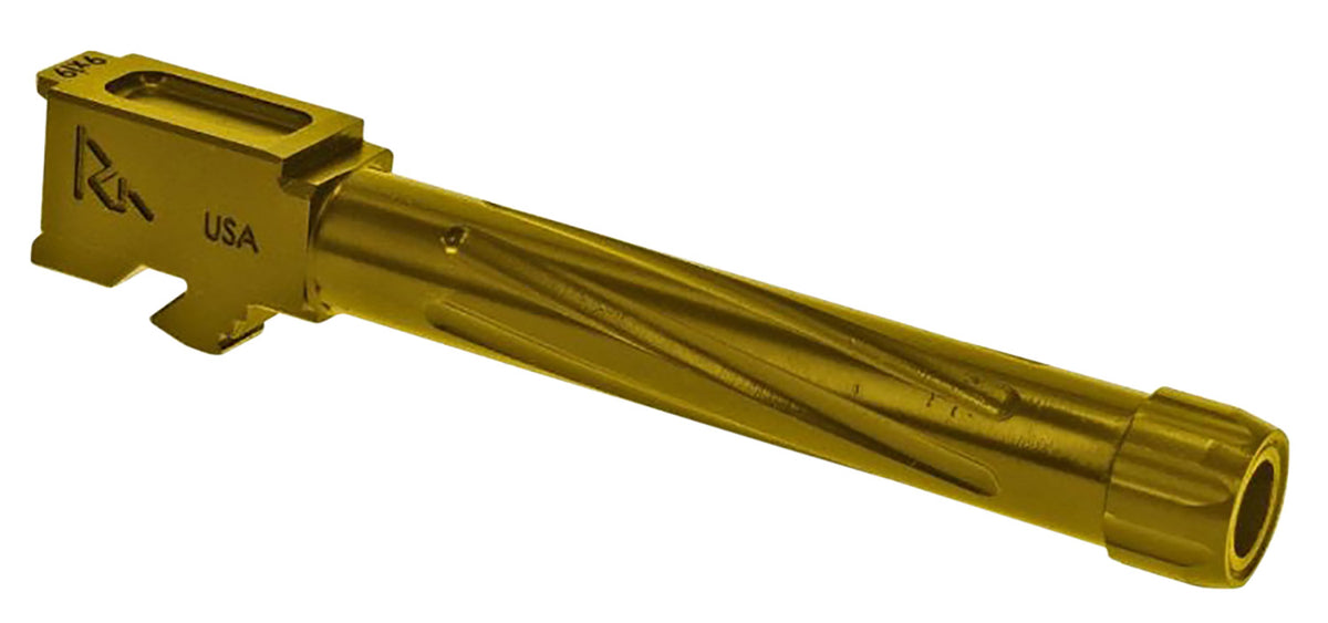 Rival Arms 9mm Luger 4.49" Precision V1 Threaded Drop-In Barrel Gold PVD Finish Glock 17 Gen5