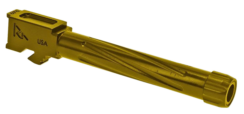 Rival Arms 9mm Luger 4.49" Precision V1 Threaded Drop-In Barrel Gold PVD Finish Glock 17 Gen5