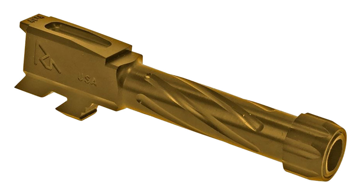 Rival Arms RA20G302E Glock 43 9mm 3.41" Threaded Gold PVD Drop-In Match Barrel