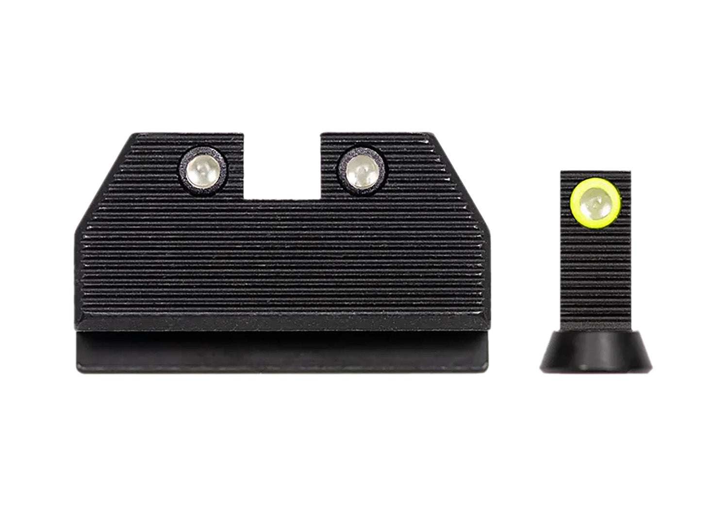 Night Fision Tritium Stealth Night Sight Set for CZ Optics Ready P-10 – Yellow Outline Front, Black Outline Rear