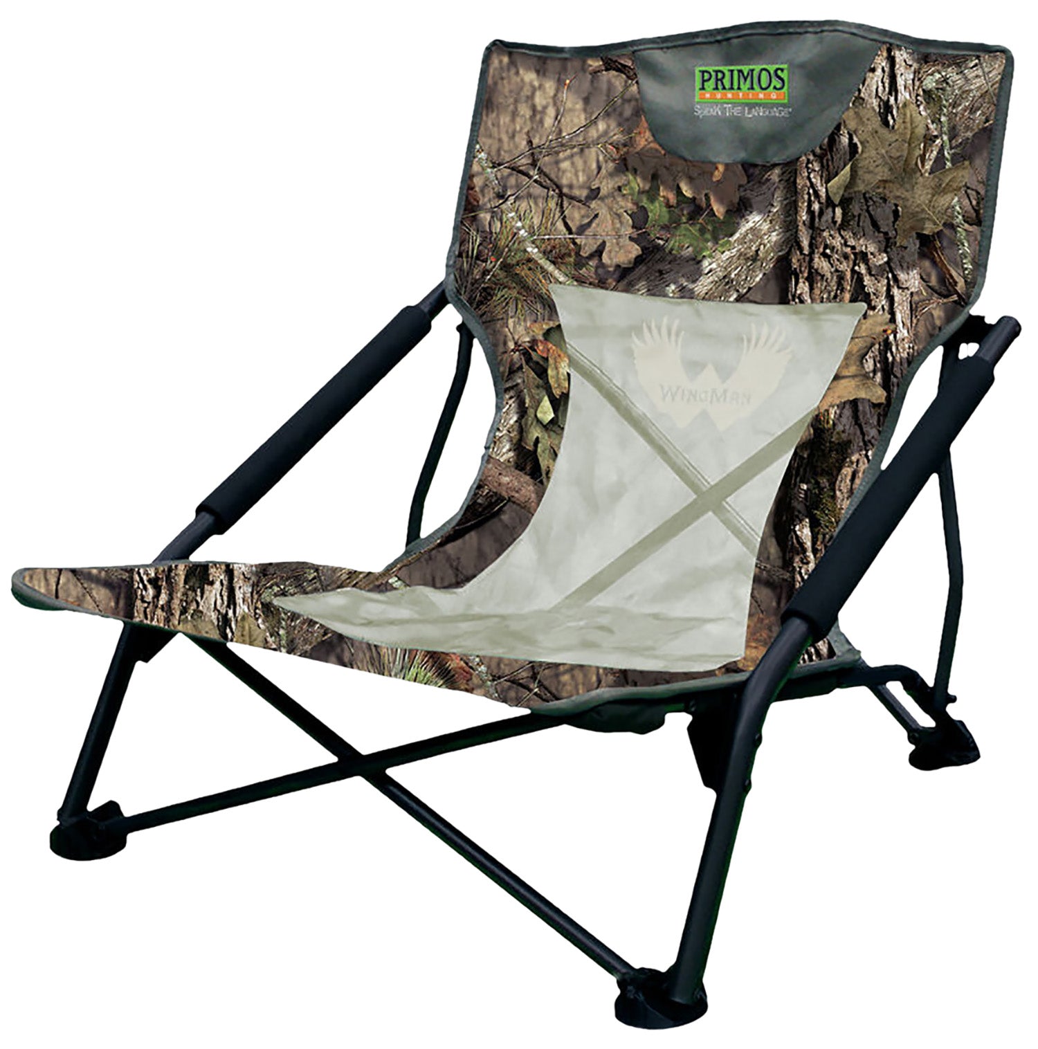 Primos PS6009 Wingman Turkey Hunting Chair Camo Mesh Steel Frame Holds 300 lbs with Strap