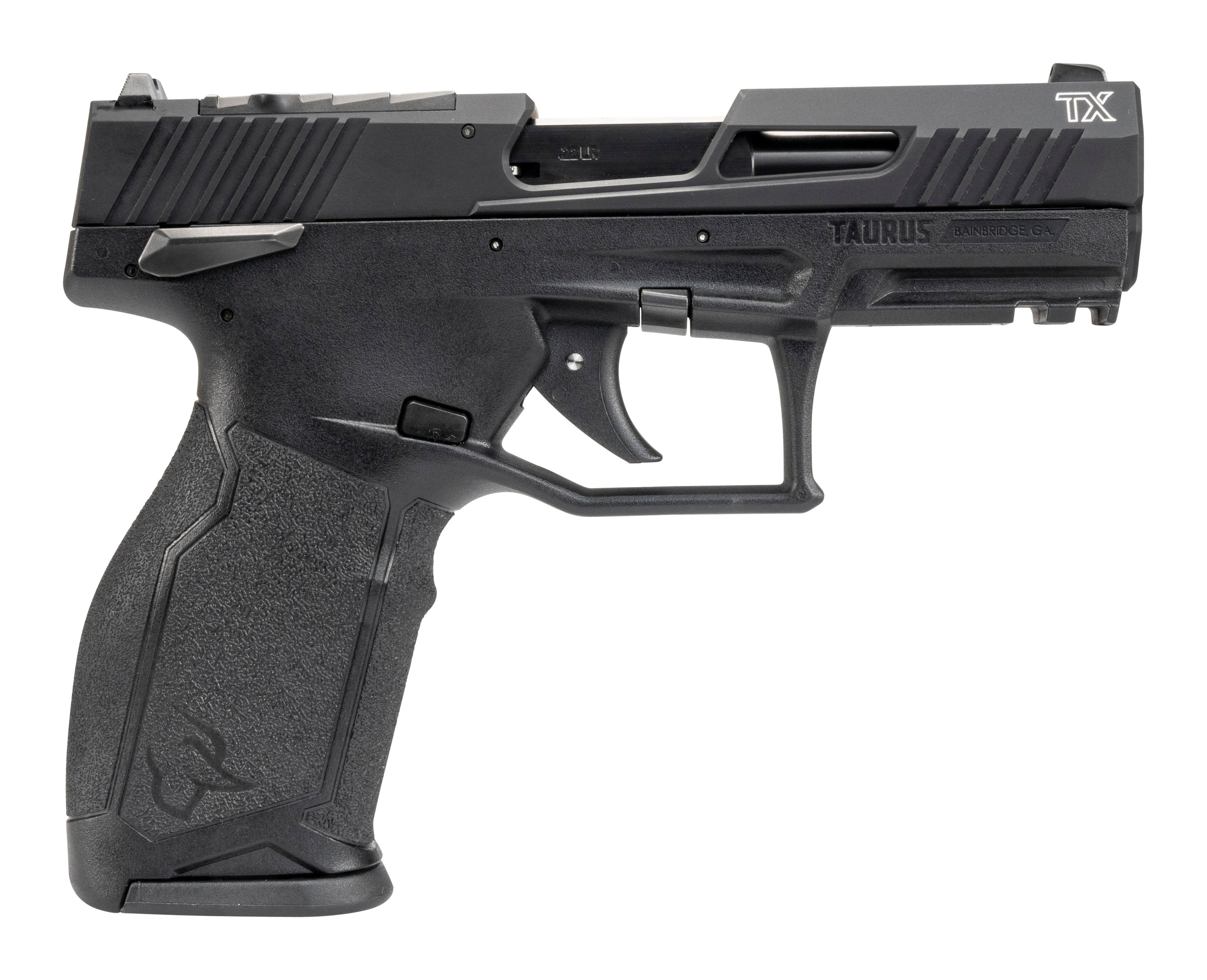 Taurus 1-2TX22P341-15 TX22 T.O.R.O. 22 LR 15+1 4.10" Matte Black Steel Barrel, Black Hard Coat Anodized Optic Ready/Serrated Slide, Black Polymer Frame w/Picatinny Rail, Textured Grip