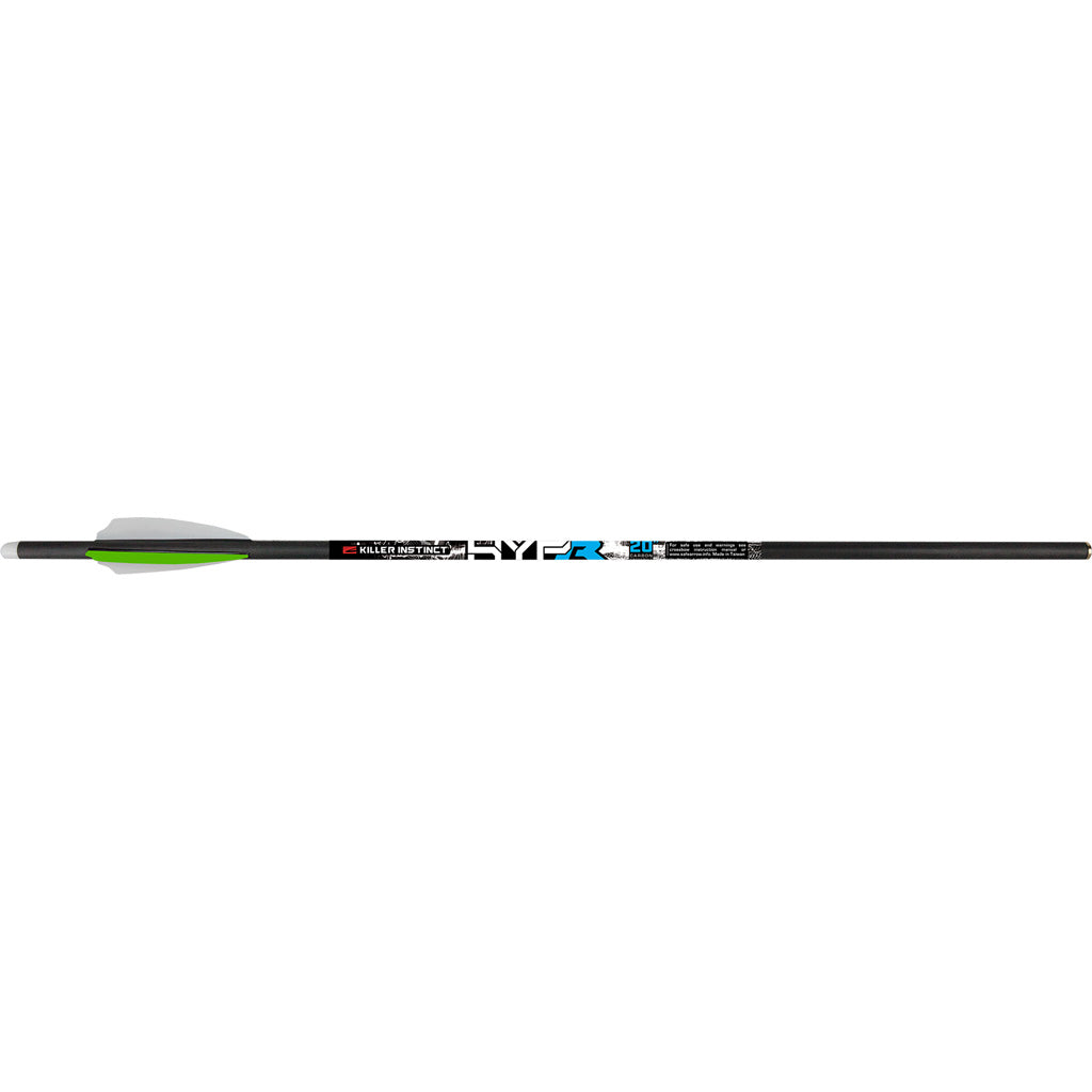 Killer Instinct Hypr Lite Carbon Crossbow Bolts 6 pk. 20" 370 Grain with 3" Vanes