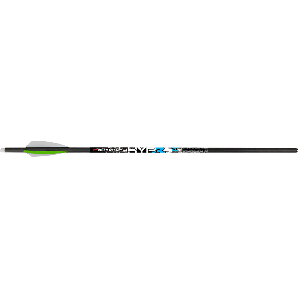 Killer Instinct Hypr Lite Carbon Crossbow Bolts 6 pk. 20" 370 Grain with 3" Vanes