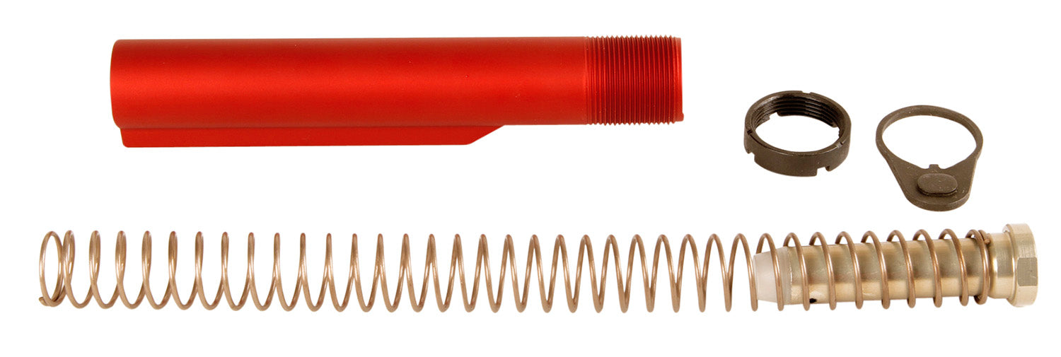 LBE Unlimited Mil-Spec AR-15 Buffer Tube Kit 6-Pos Red Finish