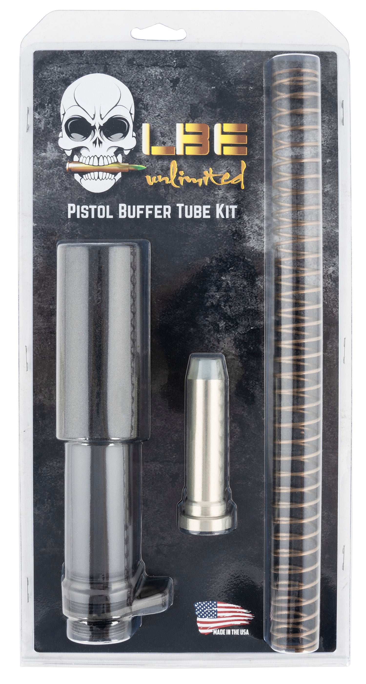 LBE Unlimited Pistol Buffer Tube Kit AR-Platform Gray USA Made
