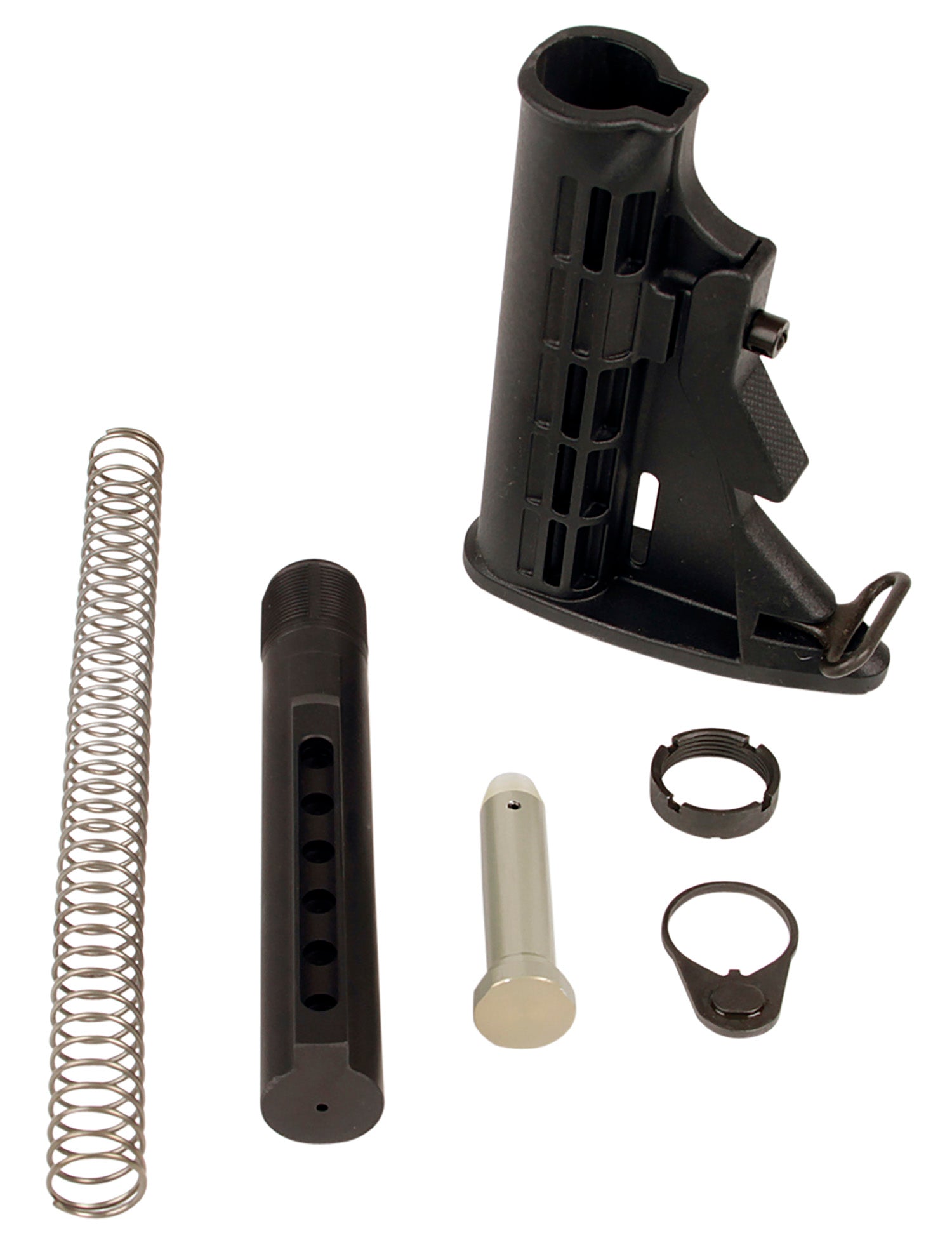 LBE Unlimited Mil-Spec M4 Buttstock Kit 6-Pos AR-15 Black Synthetic
